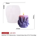 Durable Lavender Pattern B silicone mold for DIY handmade scented candles and crafts - Lavender B (JZB-0094)