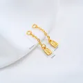 24K vergoldete Schmuck-Verlängerungskette mit Glücksbringer für DIY-Armband und Kette - Viel Glück Endkette (L256-8) / 1 Stück