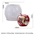 Silikonform für Weihnachtsapfel-Kerzen mit 3D-Schneemann und festlichem Design - Apfelform (JZB-0124)
