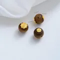 24K vergulde adelaarshout spacer kraal met traditionele patronen voor DIY sieraden maken - Amulet Script Dubbelzijdig Agarhout (A123-2) / 1 Stuk