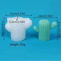 Moule en silicone cactus pour bougies DIY, poids 155g avec dimensions - Style Cactus 3D (JZB-0025) / L