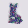 Easter rabbit skin picking fidget toy with colorful beads and sensory heart shaped cutout - JY-12E (Light Purple Mixed Bead Fill)