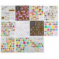11 hojas de pegatinas DIY para cajas de regalo explosivas y decoración de álbumes de fotos - Gold Stamping Stickers / Heart Box Accessories
