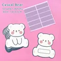 DIY cartoon bear scratch cards set with 10 cards and scratch-off films - Leisure Bear / 10 Sheets/Pack (12x11cm)