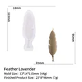 Lavender feather silicone mold for DIY candles, mold size 110mm - Feather Lavender (JZB-0095)