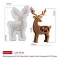 Moule silicone renne DIY pour créer bougies de Noël parfumées et ornements en plâtre - Style Creux Renne Mère-Enfant(JZB-0078)