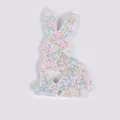 Pastel Easter bunny skin picking sensory fidget toy with colorful beads in silicone - JY-12F (Macaron Multicolor Bead Fill)