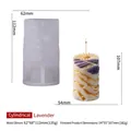 Cylindrical lavender DIY scented candle silicone mold with finished product size - Cylindrical Lavender (JZB-0101)