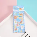 Kawaii Cartoon Bär und Hase Aufkleber für Journaling und Scrapbooking DIY Handwerk - Blau Gute Träume Hase