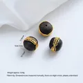 24K vergulde adelaarshoutkraal met boeddhistische gravure voor DIY sieraden maken - Amulet Script Agarhout Spacer Kraal (A123-4) / 1 Stuk