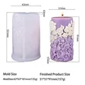 3D Floral embossed cylindrical silicone mold for DIY aromatherapy scented candles - Spring Flower Pillar A (JZB-0061)