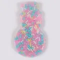 Snowman-shaped pink silicone skin picking fidget toy with embedded colorful beads for stress. - Pink Snowman Style (JY-36D)