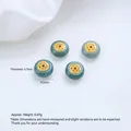24K vergulde blauwgroene jade lotus afstandskraal voor doe-het-zelf sieraden maken accessoires - Blauw water Jade Stijl Ringkraal (G990-4) / 1 Stuk