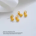 Σετ με επίχρυσα γούρια τσαντάκια 24K για χειροποίητα αξεσουάρ κοσμημάτων DIY - 1 Τεμάχιο (11.6x5mm)