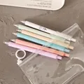Set of 6 pastel retractable gel pens organized in a clear zipper pouch stationery kit - 0.5mm / 6Pcs/Set / Multicolor