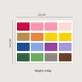 Multi-color paint palette swatches for children, measuring 20cm x 14.7cm, weight 6.48g - Paint Card / 16 Colors (20x14.7cm)
