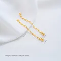 Elegante 24K vergoldete Verlängerungskette mit Kugelende für feinen DIY-Schmuck - Goldperle Quadratische Endkette (L256-11) / 1 Stück