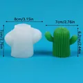 Moule professionnel en silicone de cactus 3D pour bougies avec dimensions et poids - Style Cactus 3D (JZB-0029)