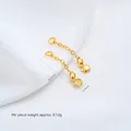 24K echt vergoldetes Blumen-Verlängerungsketten-Set für DIY-Schmuckherstellung - Fünfblättrige Blume Endkette (L256-12) / 1 Stück