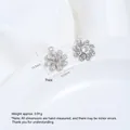 Shiny silver plated daisy flower pendant charm with sparkling cubic zircon inlay for DIY jewelry - Daisy Flower Pendant (G991-11)