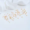 14K gold plated 2mm triangle spacer beads for DIY jewelry making and handmade bracelets - 14K Small Gold (Z576-1) / 50 Pieces/Pack (2mm) / Gold