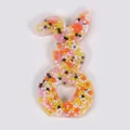 Bunny shaped skin picking fidget toy filled with colorful beads for sensory stress relief - JY-13A (Colorful Particles Fill)