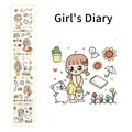 Leuke cartoon meisje dagboek thema washi tape stickers voor DIY scrapbooking en journaling - Dagboek van een Meisje (d-44)