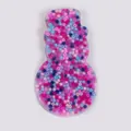 Snowman skin picking fidget toy with colorful beads embedded in flexible silicone material. - Pink Purple Snowman Style (JY-36C)