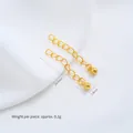 24K echt vergoldete Kupfer-Verlängerungskette für DIY Halsketten und Armbänder - Wolke Goldperle Endkette (L256-13) / 1 Stück