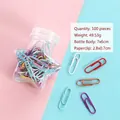 Macaron colored paper clips in a star-shaped bottle for office and school use - Paper Clip / 100pcs Pack / Colorful