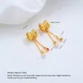 Elegante 24K vergulde bloemhanger met witte parels en decoratieve rode steenkwastjes - Kunstparel Kwastje Lotus Kraal (G990-10) / 1 Stuk