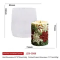 Cylindrical silicone mold for Christmas candles with snowman and snowflake patterns - Snowman Snowflake Style (JZB-0088)