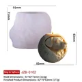 Dog in ball carving silicone mold for DIY scented candles and gypsum ornaments crafting - Dog In Sphere Shape (JZB-0102) / M