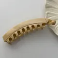 Elegant large cream-colored minimalist PC hair claw clip for versatile hair styling - Banana Clip Style / 13cm / Twilight Yellow
