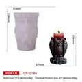 Molde de silicona de búho para velas DIY con medidas de molde y producto final - Estilo de Búho con Pupilas (JZB-0146) / JZB-0146