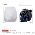 DIY silicone mold for bear head skull scented candle with specific size and weight data - Bear Ear Skull (JZB-0207)