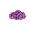 Cloud shaped skin picking fidget toy with colorful beads in purple silicone for stress relief - Cloud Shape Sensory Fidget Toy (JY-08C) / Purple Mix Beads