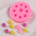 Rosa Silikonform für DIY-Früchte aus Harz mit Mustern von Beeren und Äpfeln, 80-100 chars - Rosa