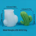 Moule en silicone cactus 3D avec dimensions et poids pour fabrication de bougies - Style Cactus en Pot (JZB-0032)