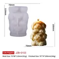 Puppy shaped silicone mold for DIY aromatherapy candles and plaster home decorations - Stacked Puppies Shape (JZB-0103) / L