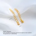 Hochwertige 24K vergoldete Blumen-Verlängerungskette für DIY Halsketten und Armbänder - Strass Blume Verlängerungskette (L256-15) / 1 Stück