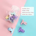 Colorful macaron binder clips set in a star shaped clear bottle for school and office - Bulldog Clip / 10 Pieces Pack / Macaron Color