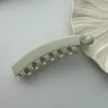 Minimalist high-quality cream colored large hair claw clip for elegant hairstyles - Banana Clip Style / 11cm / Cyan Wood