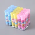 Paquete de 24 barras de pegamento de dibujos animados para manualidades y álbumes DIY - Juego de Pegamento Sólido de Colores