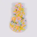 Snowman shaped skin picking fidget toy featuring colorful beads embedded in silicone - Vibrant Snowman Style (JY-36B)