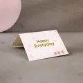 Elegant pink marble gift card featuring a decorative gold foil Happy Everyday message - Happy Everyday