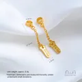 Exquisiter 24K vergoldeter Glücksanhänger für die DIY-Schmuckherstellung Zubehör - Glücksschild Mit Ringkette (L256-16) / 1 Stück