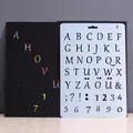 Alphabet stencil for scratch art DIY projects with letters and numbers - Style 3-German Alphabet (3)