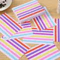 Tarjetas de álbum DIY con rayas de colores para caja de regalo creativa DIY - Pegatinas de Esquina para Mecanismo DIY