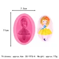 Moule en silicone relief fille de dessin animé DIY pour bougies parfumées et savons - Style Fille avec Bouquet (50-1976-A)